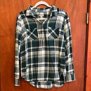 Cotton flannel plaid popover Merona size XXL